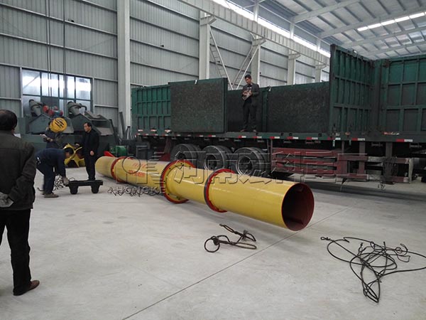 黑龍江的客戶，您采購的1.2×7m的牛糞烘干機(jī)已發(fā)出，請(qǐng)注意查收